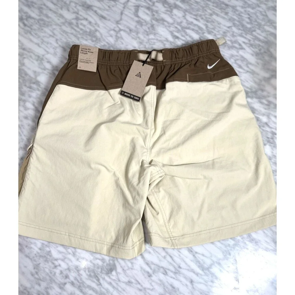 Nike ACG Cargo Shorts Smith Summit HV0593-229 Khaki Tan Men's Medium NEW